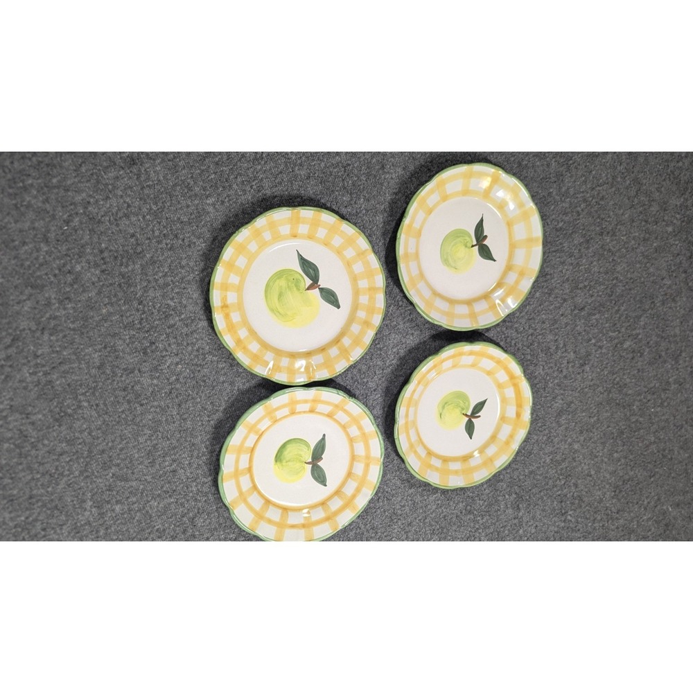 William Sonoma Salad Plates Country Fair Designers Guild Italy 4 Replacements